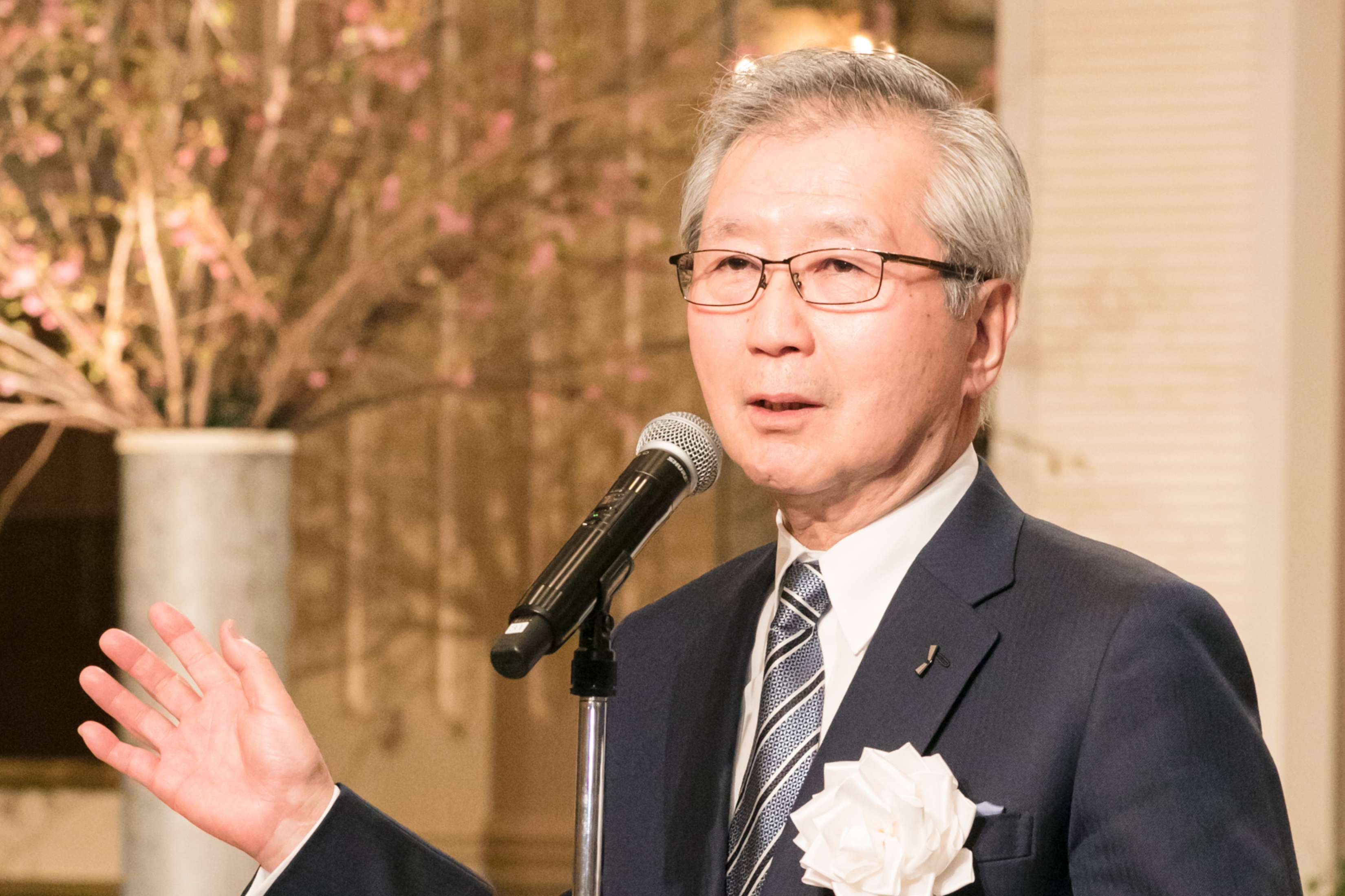 発起人代表ご挨拶 楽友会筆頭副会長　中部電力㈱代表取締役会長 勝野哲様